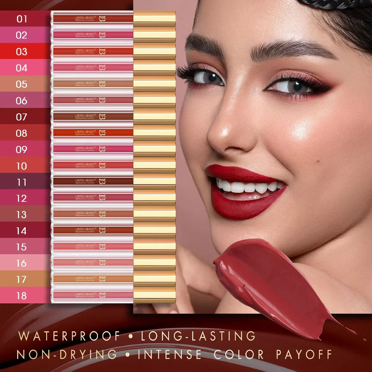 Lakyou Beauty Matte Allure Liquid Lipstick Pack of 6 - Buy Online in Pakistan at Cosmia.pk