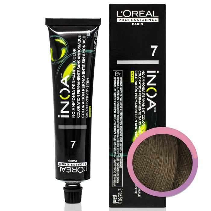 L'Oreal Professionnel Inoa No Ammonia Permanent Hair Colouring Cream 7.0 Deep Cover Blonde 100g - Buy Online in Pakistan at Cosmia.pk