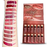 Aqua Color Line 12 Pieces Lip Gloss - Buy Online in Pakistan at Cosmia.pk