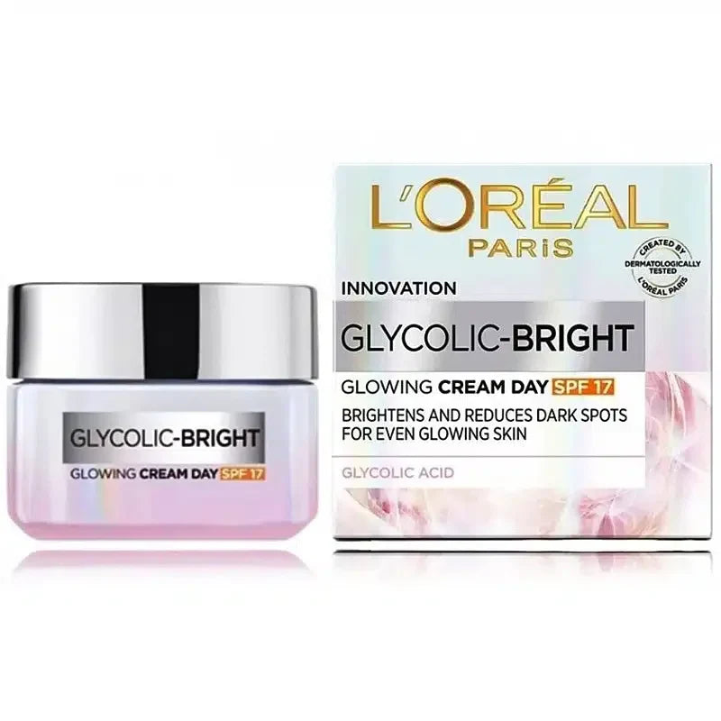 L’Oréal Paris Glycolic Bright Glowing Day Cream SPF17 – 50ml - Buy Online in Pakistan at Cosmia.pk
