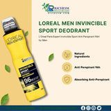 L'Oréal Men Expert Invincible Sport 96H Anti-Perspirant Deodorant Spray - Buy Online in Pakistan at Cosmia.pk