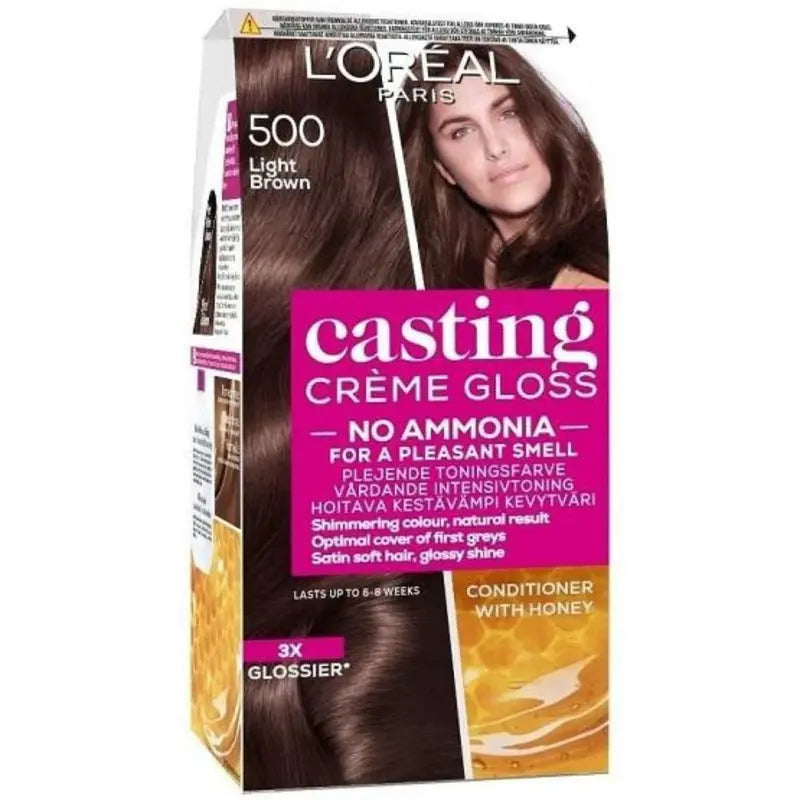 Loreal paris 500 Light Brown Casting Creme Gloss No Ammonia - Buy Online in Pakistan at Cosmia.pk