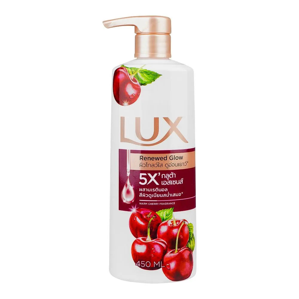 Lux Renewed Glow Warm Cherry Fragrance Body Wash - 450ml - Made of Thailand - Buy Online in Pakistan at Cosmia.pk