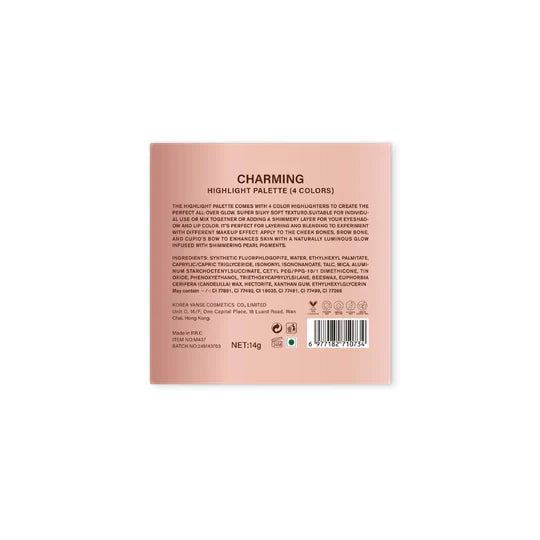 Maliao Charming Highlight Palette (4 Colors) - Buy Online in Pakistan at Cosmia.pk