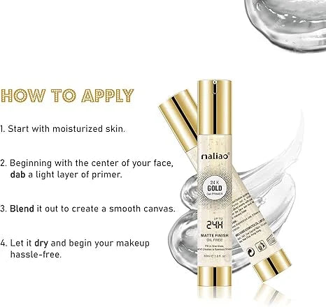 MALIAO 24K Gold Gel Matte Finish Oil-Free Primer  - 30ml - Buy Online in Pakistan at Cosmia.pk