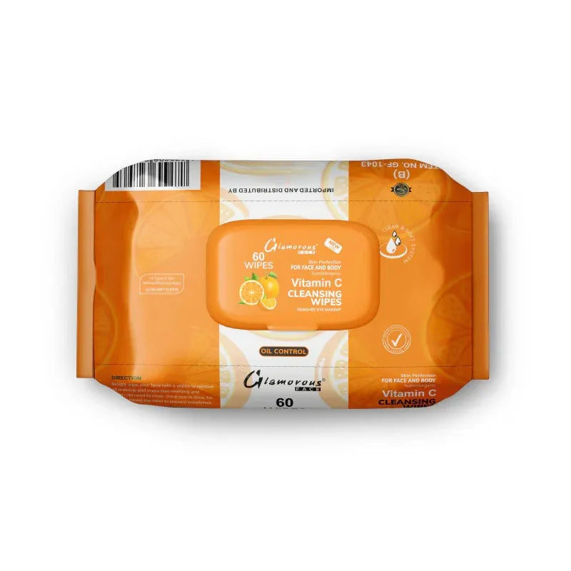 Glamorous Face Cleansing Makeup Remover Wipes Large 60 Pieces - Buy Online in Pakistan at Cosmia.pk