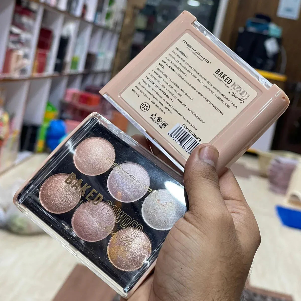 MSYAHO 6 Colors Baked Blush Highlighter - Buy Online in Pakistan at Cosmia.pk