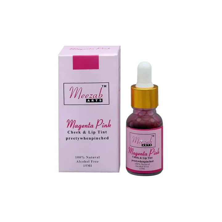 Meezab Arts Lip Tint & Cheek Tint 15 ML - Magenta Pink - Buy Online in Pakistan at Cosmia.pk