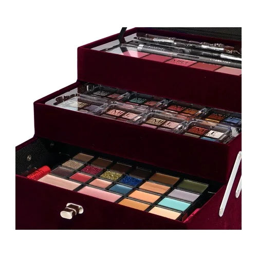 Make-up case Velvety Dark Berry 74 pieces - Buy Online in Pakistan at Cosmia.pk