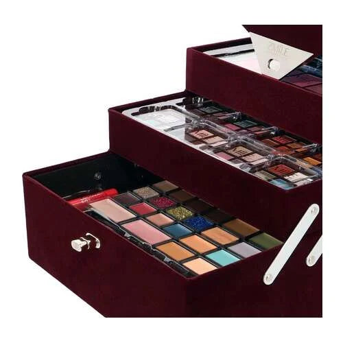 Make-up case Velvety Dark Berry 74 pieces - Buy Online in Pakistan at Cosmia.pk