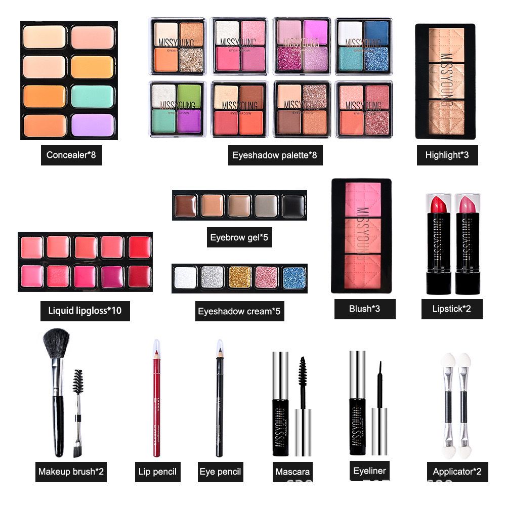 Make-up case Velvety Dark Berry 74 pieces - Buy Online in Pakistan at Cosmia.pk