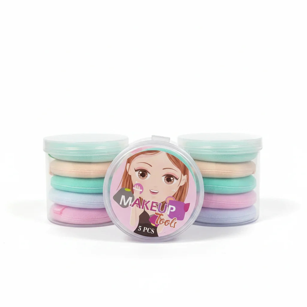 Makeup Mini Puff Jar - 5 Pcs - Buy Online in Pakistan at Cosmia.pk