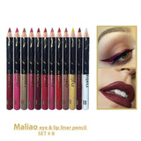 Maliao 12 Pcs Eye & Lip Liner Pencil - Buy Online in Pakistan at Cosmia.pk