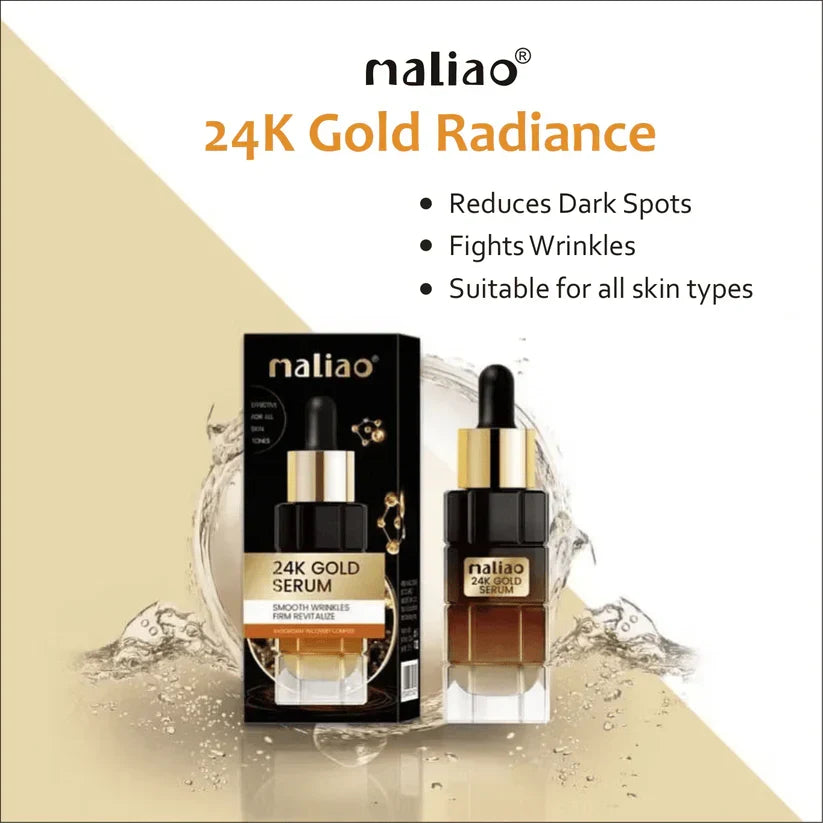 Maliao 24K Gold Serum for Smoothing Wrinkles & Revitalizing Skin - 30ml - Buy Online in Pakistan at Cosmia.pk