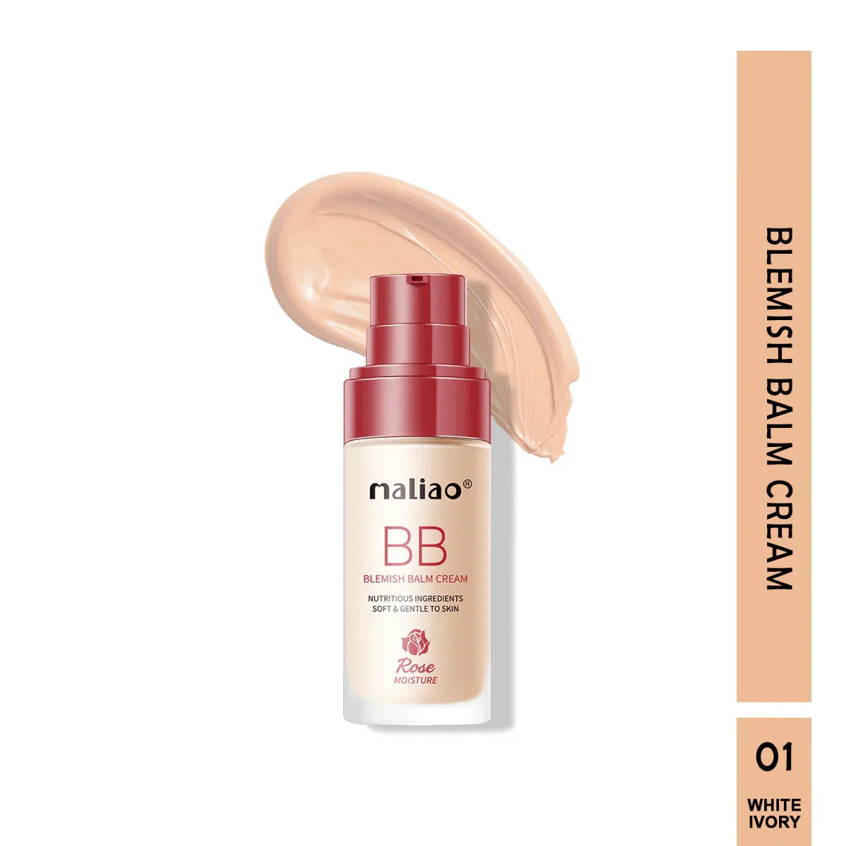Maliao BB Blemish Balm Cream Rose Foundation Moisture - 30ml - Buy Online in Pakistan at Cosmia.pk