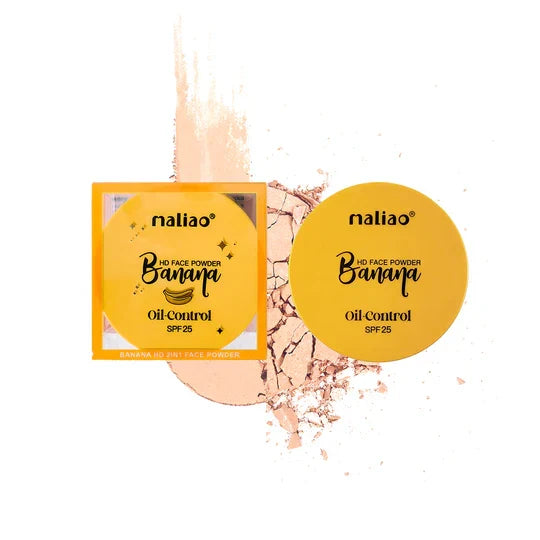 Maliao Banana HD 2 IN 1 Oil-Control Face Powder Compact - Matte Finish - Buy Online in Pakistan at Cosmia.pk