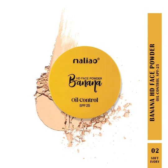 Maliao Banana HD 2 IN 1 Oil-Control Face Powder Compact - Matte Finish - Buy Online in Pakistan at Cosmia.pk