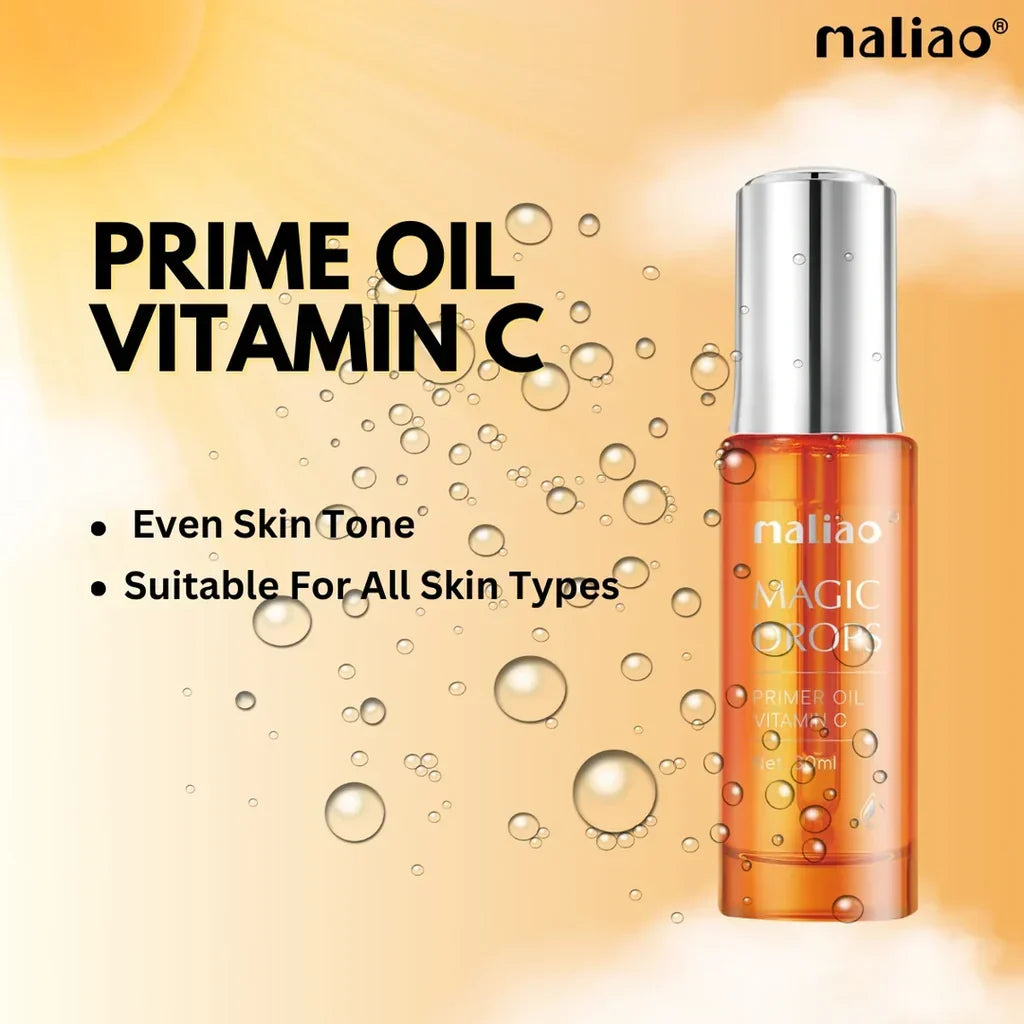 Maliao Luminous Magic Drops Primer Oil VITAMIN C 30ml - Buy Online in Pakistan at Cosmia.pk