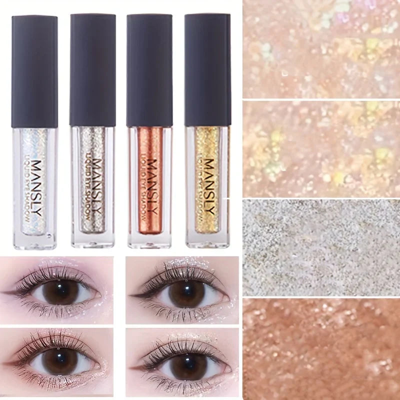 Mansly Liquid Glitter Eyeshadow Set - 4 Pcs - Buy Online in Pakistan at Cosmia.pk