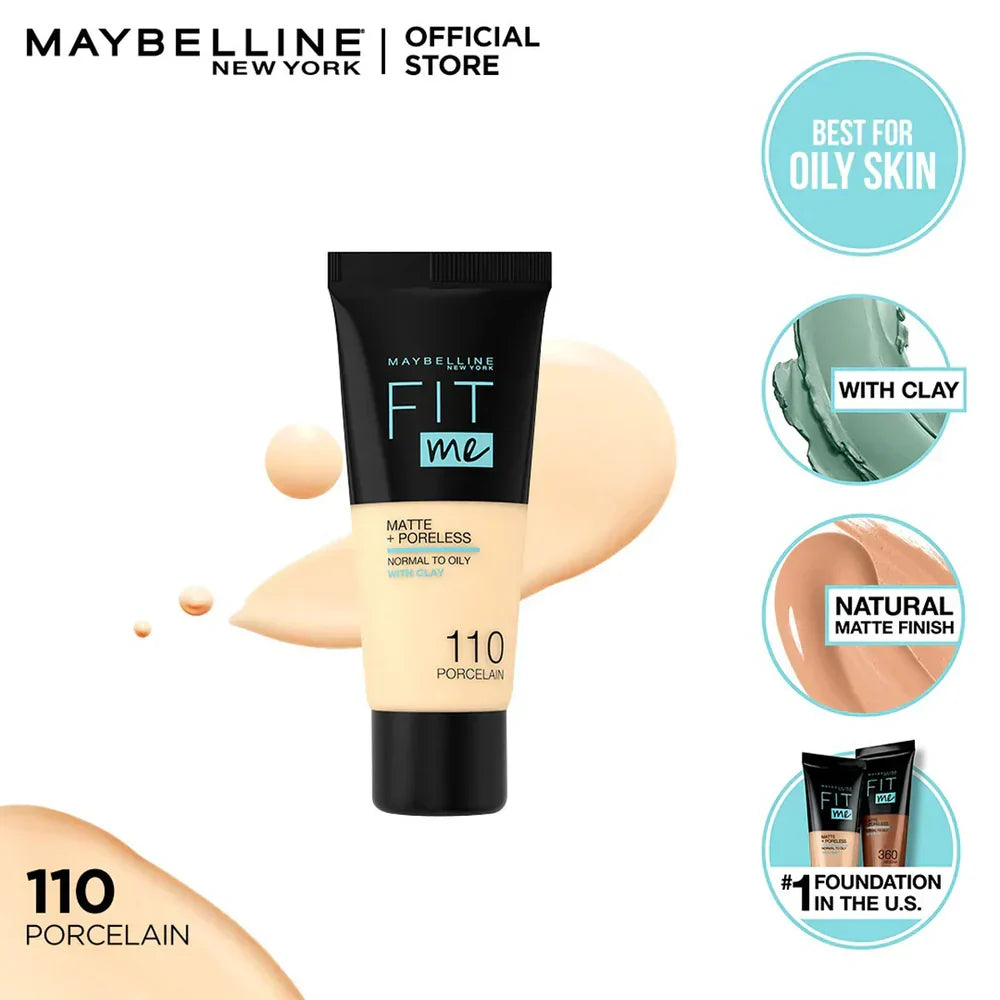 Maybelline New York Fit Me Matte & Poreless Liquid Foundation - 40ml - Buy Online in Pakistan at Cosmia.pk