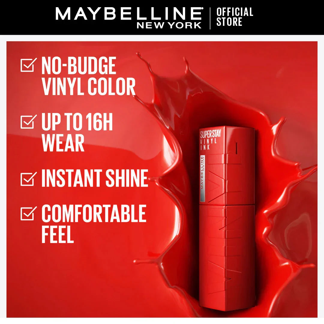 Original Maybelline Superstay Vinyl Ink Liquid Lipstick - Saucy 61 - Buy Online in Pakistan at Cosmia.pk
