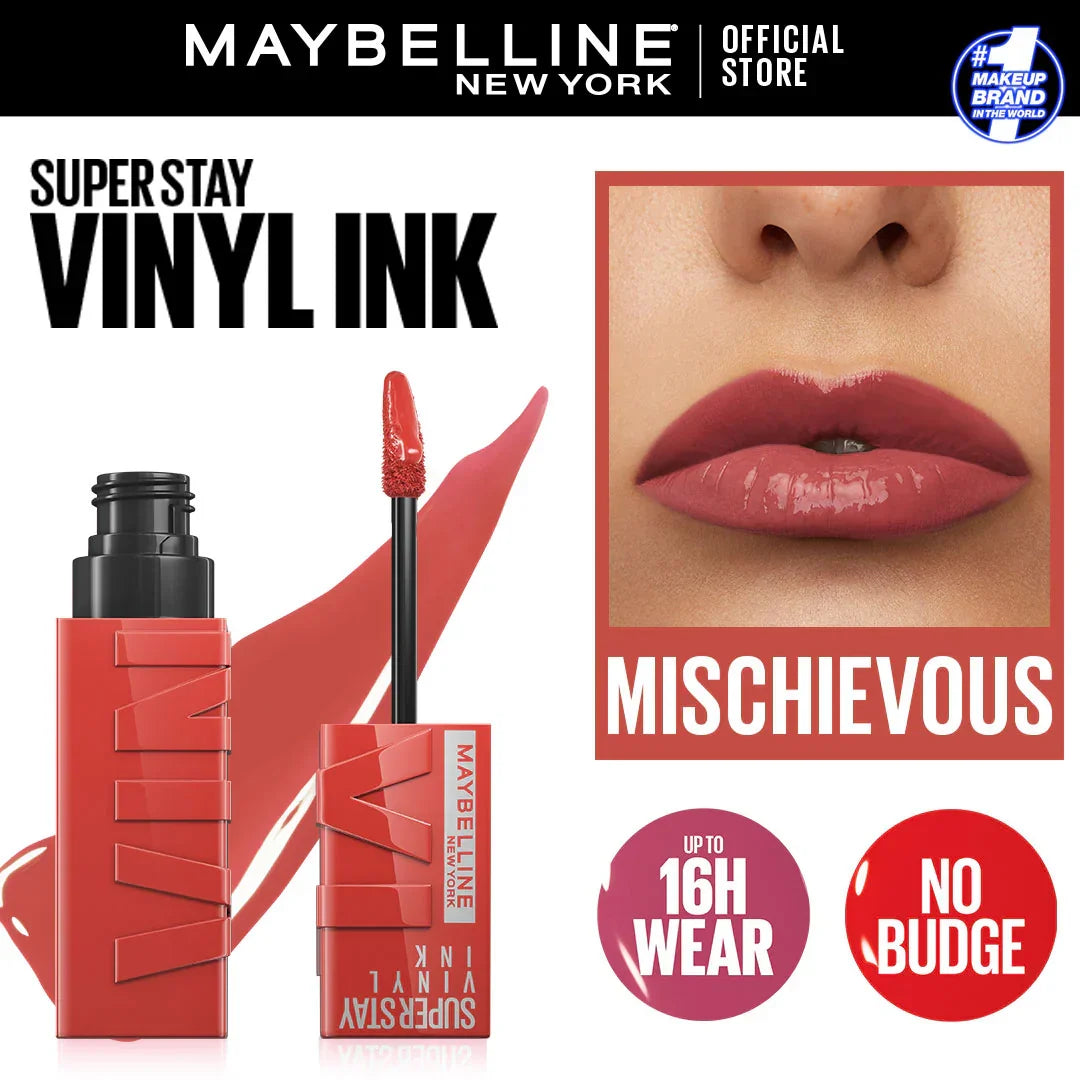 Original Maybelline Superstay Vinyl Ink Liquid Lipstick - Mischievous 62 - Buy Online in Pakistan at Cosmia.pk