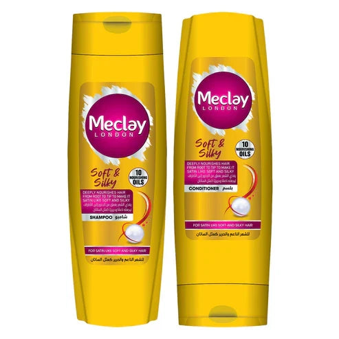 Meclay London Soft & Silky Shampoo - 185ml + Conditioner - 180ml Pair Box - Buy Online in Pakistan at Cosmia.pk