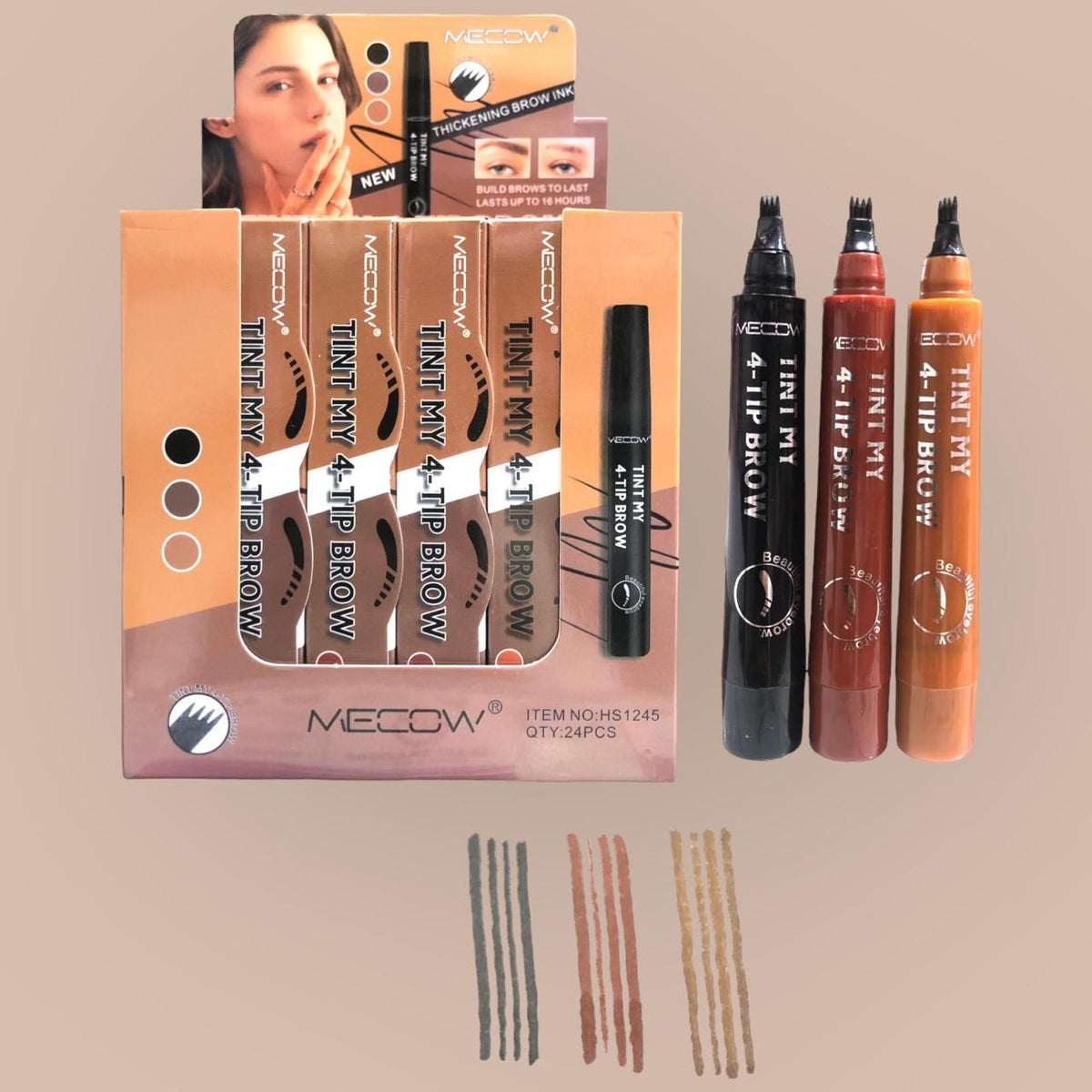 Mecow Tint My 4-Tip Brow Liquid Eyebrow Pens - Buy Online in Pakistan at Cosmia.pk