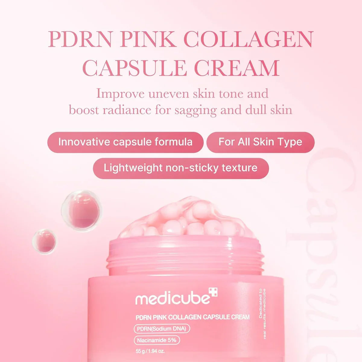 Medicube PDRN Pink Collagen Capsule Cream - 55g - Buy Online in Pakistan at Cosmia.pk