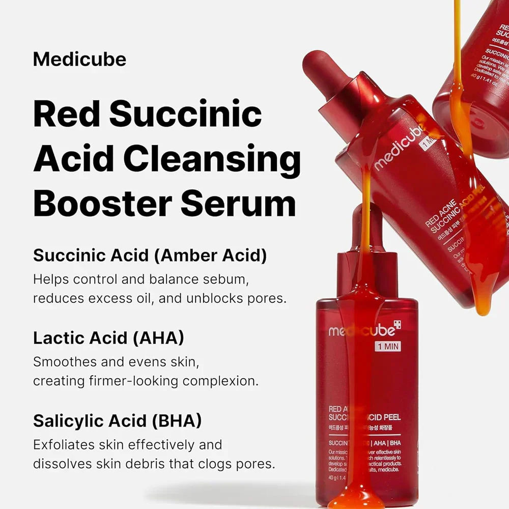 Medicube Red Acne Succinic Acid Peel - 40g - Buy Online in Pakistan at Cosmia.pk