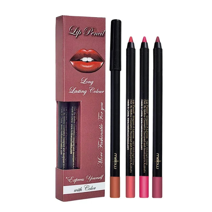 Mellow Pack of 04 Long Lasting lipliner Pencil - Buy Online in Pakistan at Cosmia.pk