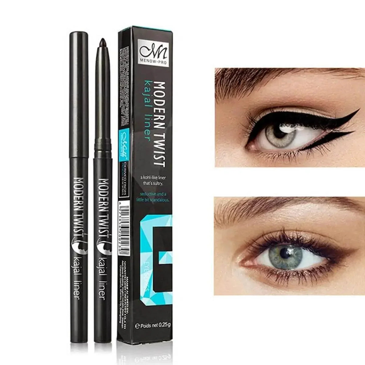 Menow Modern Twist Natural Kajal Liner Pencil - Buy Online in Pakistan at Cosmia.pk