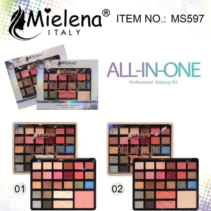 Mielena Italy 25 Color Makeup Palette – Eyeshadow, Blusher & Highlighter - Buy Online in Pakistan at Cosmia.pk