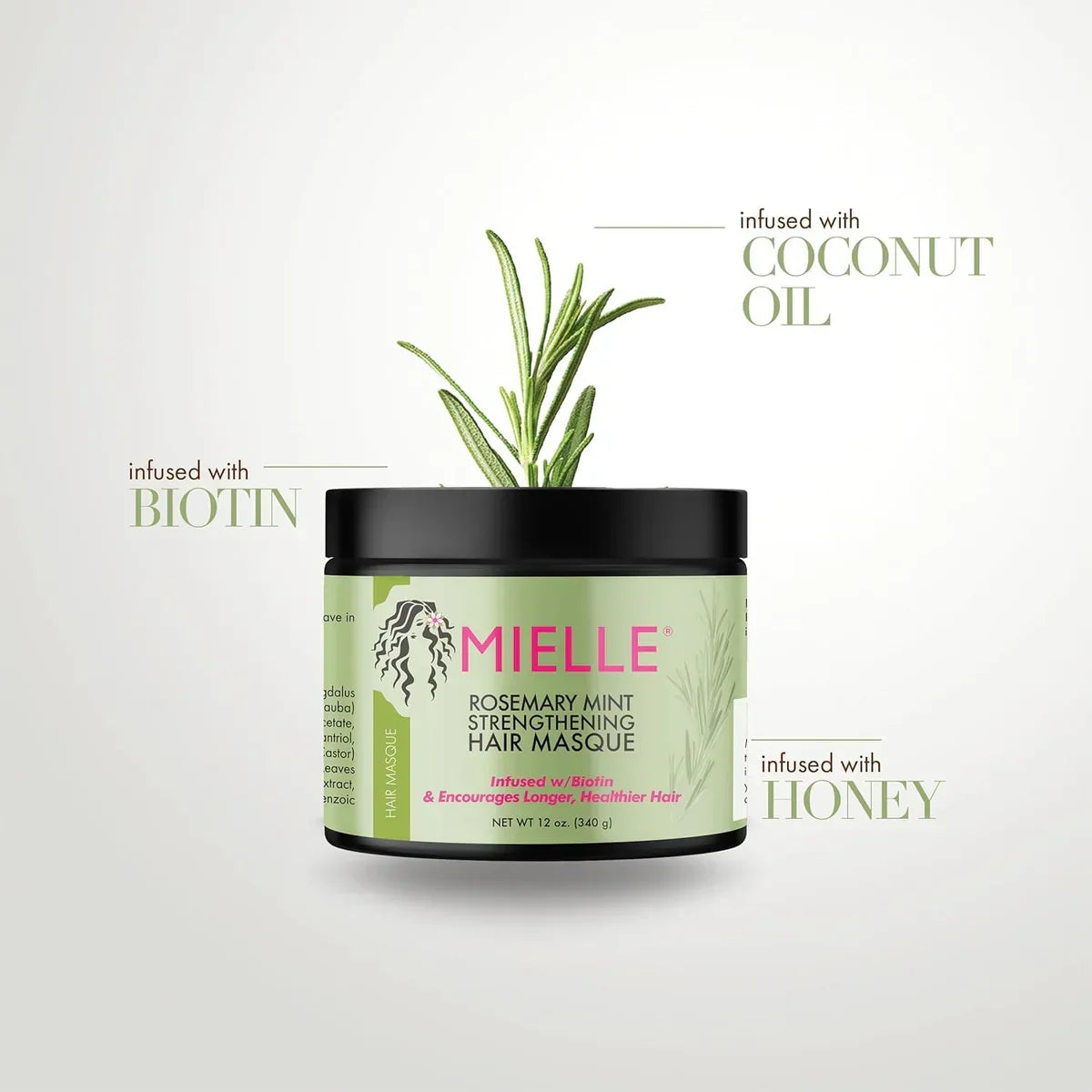 Mielle Rosemary Mint Strengthening Hair Masque - 340g - Buy Online in Pakistan at Cosmia.pk