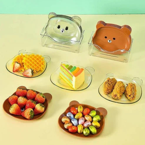 Mini Bear Shape Dish Plate - Pack Of 8 - Buy Online in Pakistan at Cosmia.pk