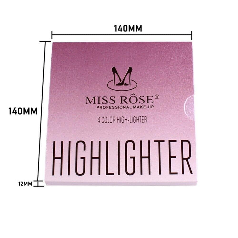 MISS ROSE Highlighter Palette - 4 Color - Buy Online in Pakistan at Cosmia.pk