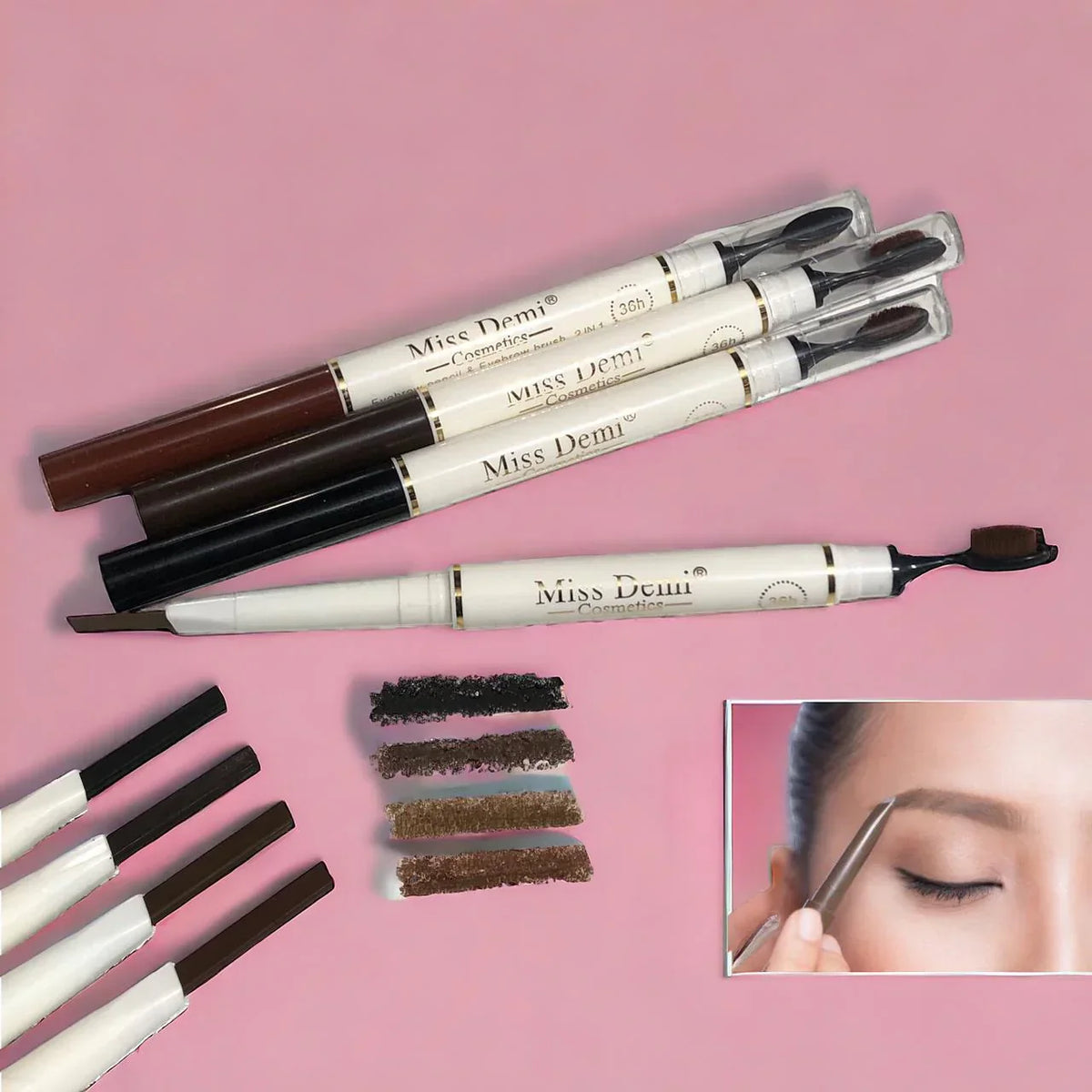 Miss Demi Twist Eyebrow Pencil With Brush - Buy Online in Pakistan at Cosmia.pk
