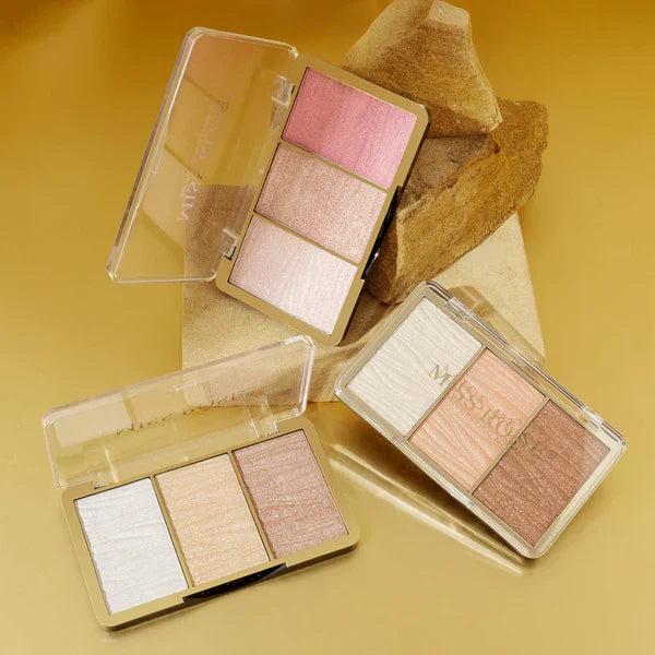 Miss Rose 3 Color Hyper Real Highlighter kit - Buy Online in Pakistan at Cosmia.pk