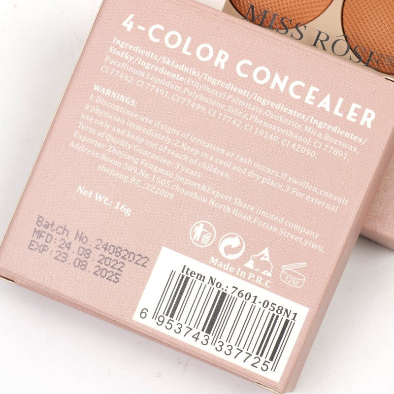 Miss Rose 4 Color Concealer Contour Palette - Buy Online in Pakistan at Cosmia.pk