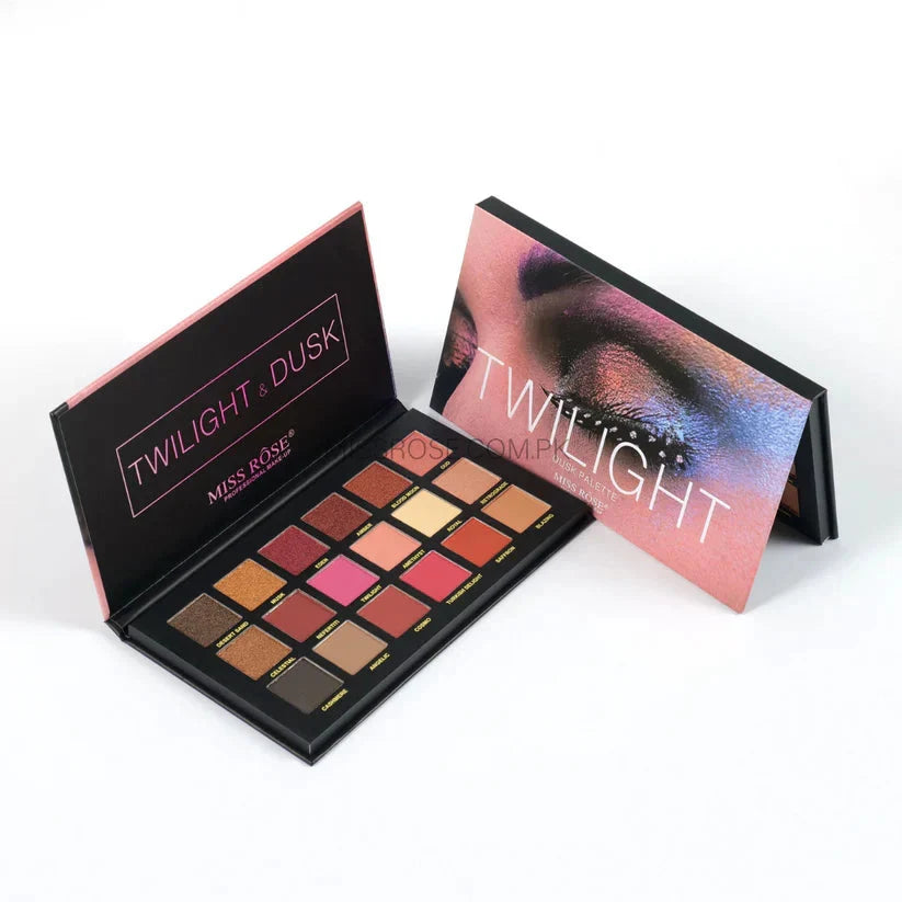 Miss Rose Twilight Dusk Palette Matte And Shimmer Eyeshadow - 18 Color - Buy Online in Pakistan at Cosmia.pk