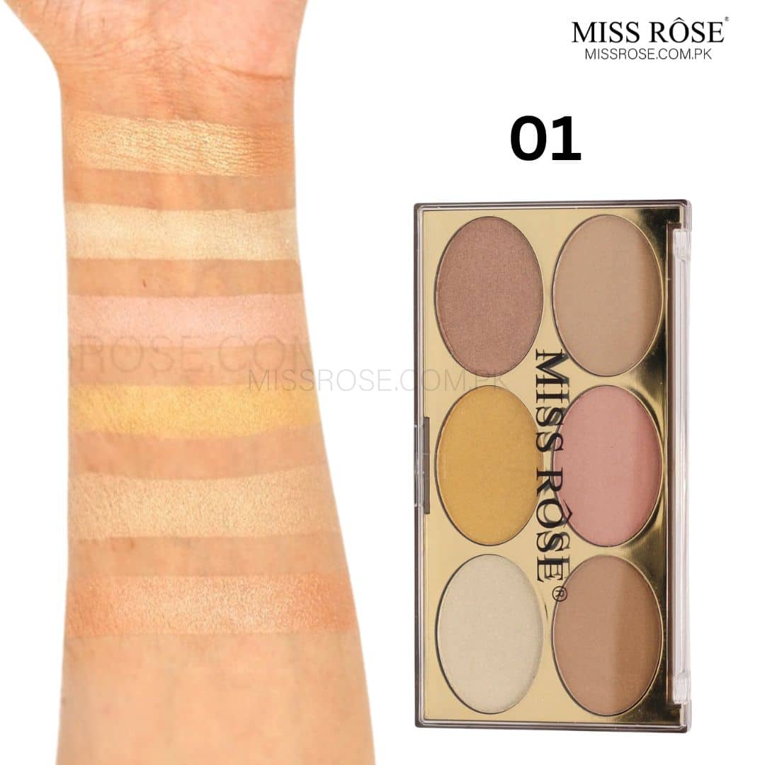 Miss Rose Gilded Ellipse Highlighters Kit - Buy Online in Pakistan at Cosmia.pk