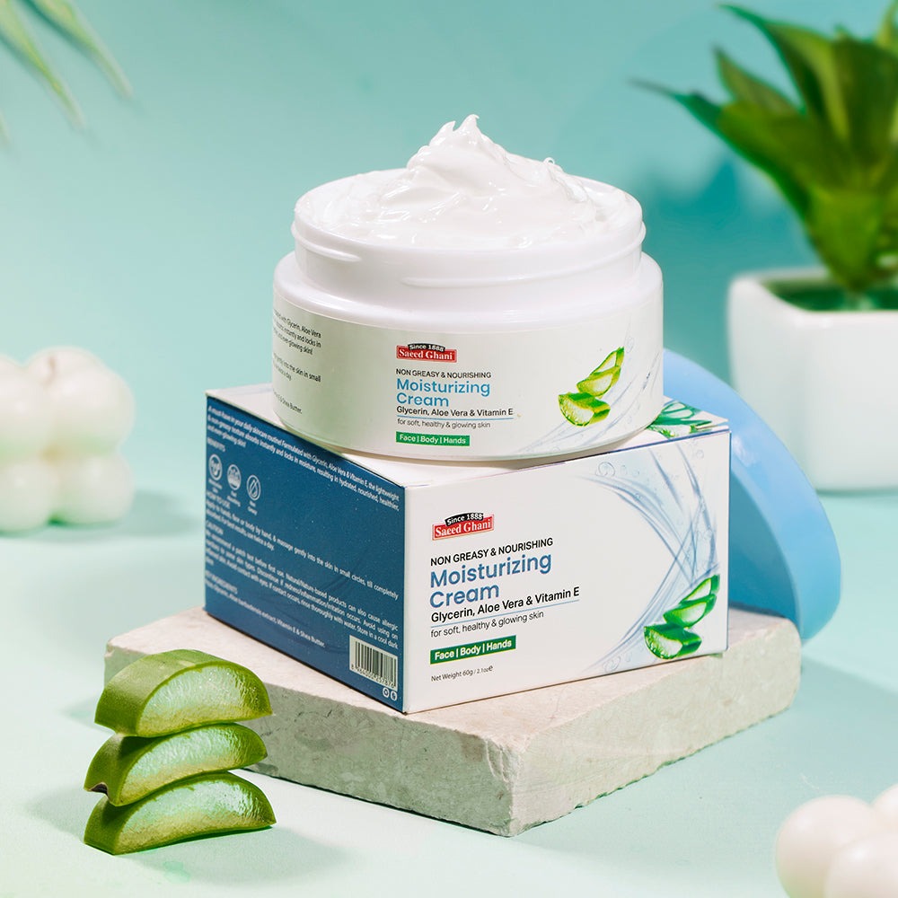 Saeed Ghani Glycerin, Aloe Vera and Vitamin E Moisturizing Cream – 60g - Buy Online in Pakistan at Cosmia.pk
