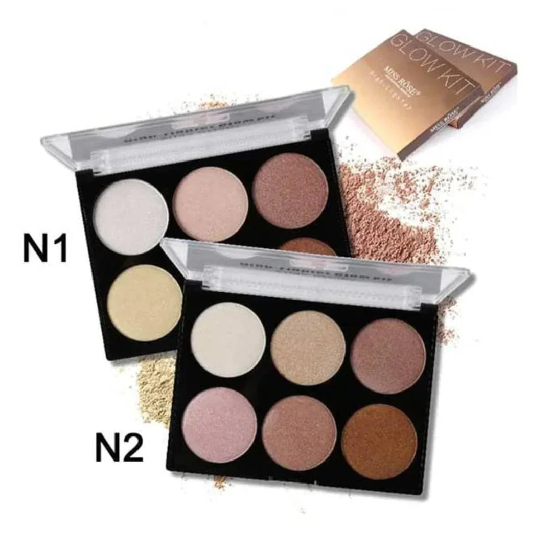 MISS ROSE 6 Color Highlighter Palette - Buy Online in Pakistan at Cosmia.pk