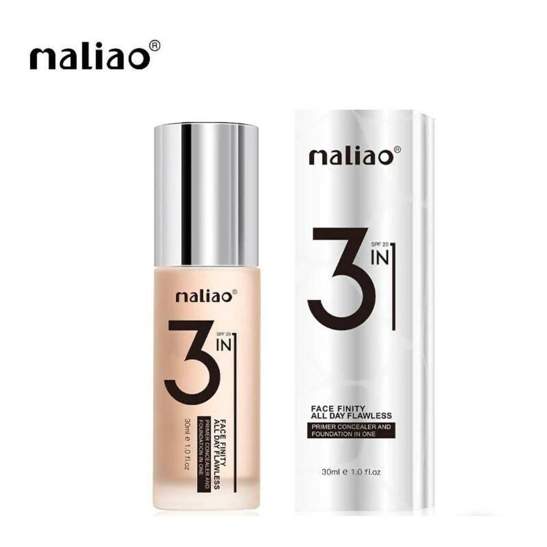 Maliao 3 in 1 Face Finity All Day Flawless Foundation 30ml SPF 20 - Buy Online in Pakistan at Cosmia.pk