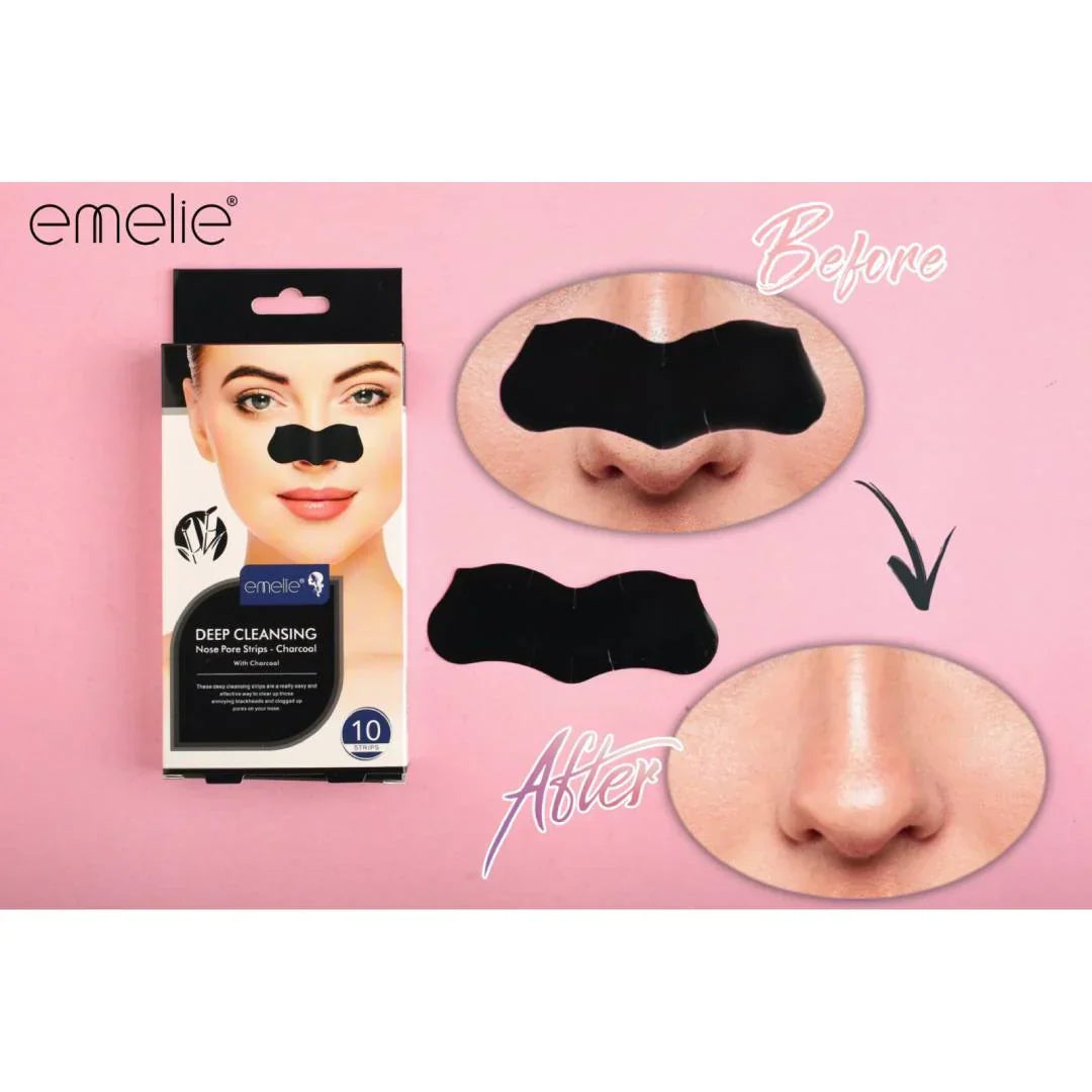 Emelie Deep Cleansing Nose Pore Strips With Charcoal (10 Strips) - Buy Online in Pakistan at Cosmia.pk