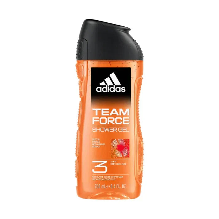Adidas Team Force 3-in-1 Shower Gel with Orange Extract -250ml - Buy Online in Pakistan at Cosmia.pk