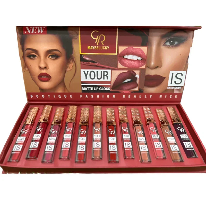 Pack of 12 GR Maybelucky Your Matte Lip Gloss - Buy Online in Pakistan at Cosmia.pk