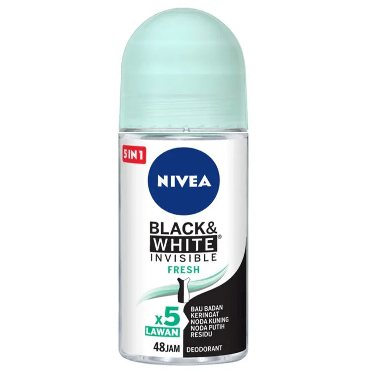 Nivea Black & White Invisible Fresh Deodorant Roll On - 50ml - Buy Online in Pakistan at Cosmia.pk