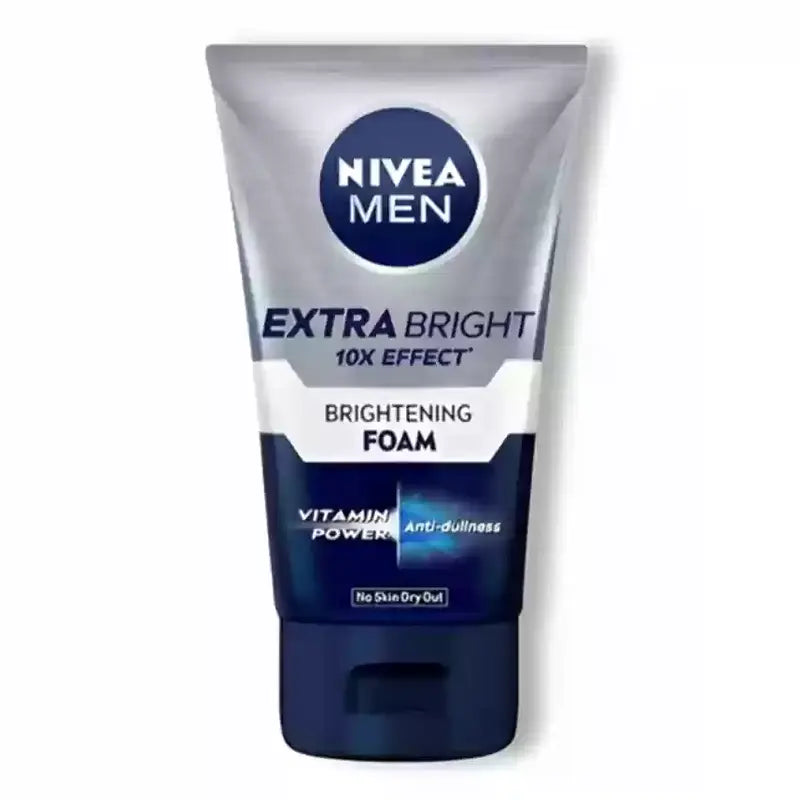 Nivea Men Extra Bright 10X Effect Brightening Foam Face Wash - 100ml - Buy Online in Pakistan at Cosmia.pk