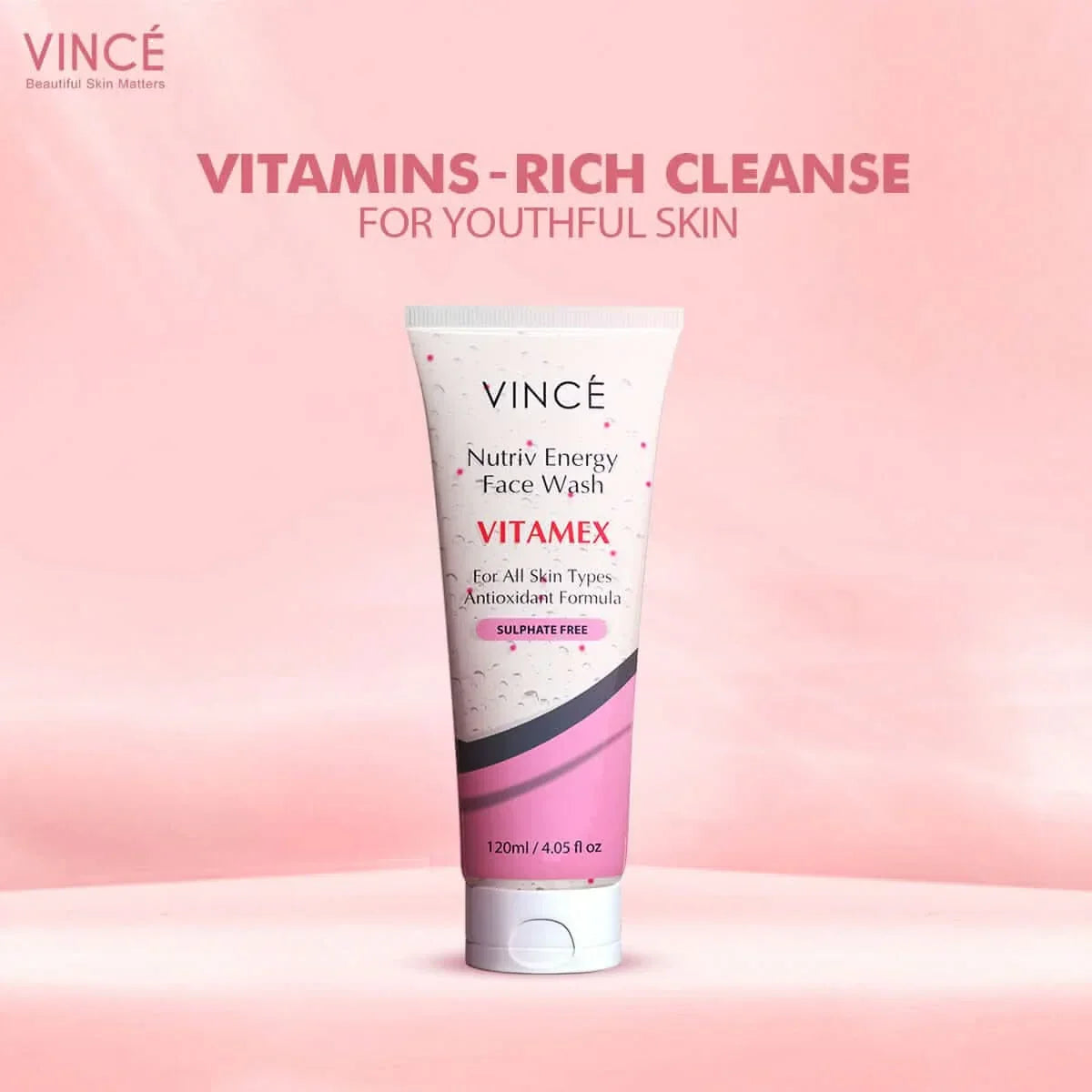 Vince Nutriv Energy Face Wash - 120ml - Buy Online in Pakistan at Cosmia.pk